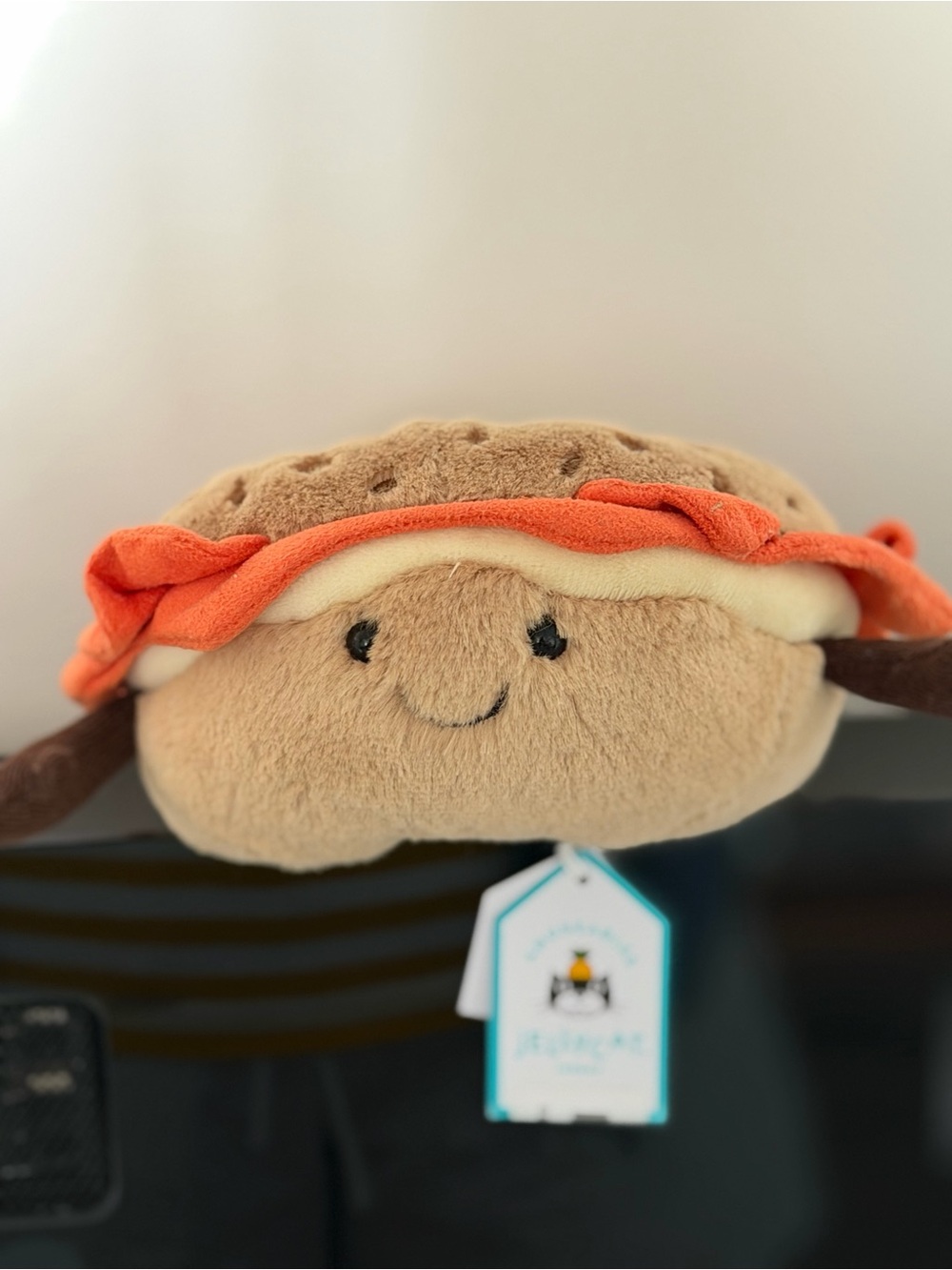 Jellycat Amuseables Bagel Plush Toy with Smoked Salmon and Cream Cheese NWT